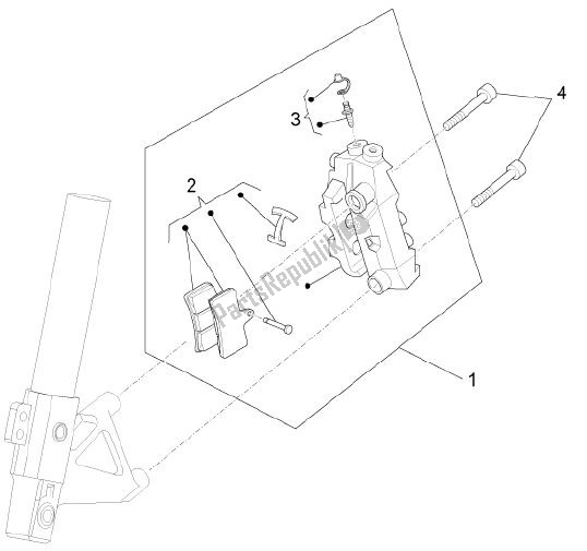 All parts for the Remsysteem Voor of the Aprilia RS4 50 CC 76 2011