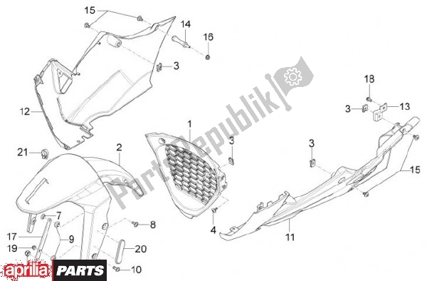 Tutte le parti per il Parafango del Aprilia RS4 50 CC 76 2011