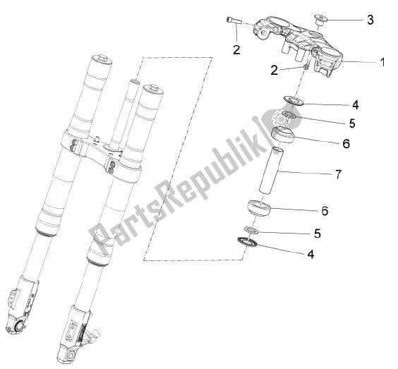 All parts for the Steering of the Aprilia RS4 50 CC 76 2011