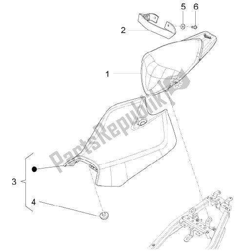 Alle onderdelen voor de Zadel van de Aprilia RS4 50 CC 76 2011
