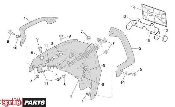 Todas las partes para Rear Body de Aprilia RST Futura 393 1000 2001 - 2003