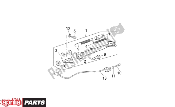 Wszystkie części do Central Stand Aprilia RSV Mille 9 1000 1998 - 1999