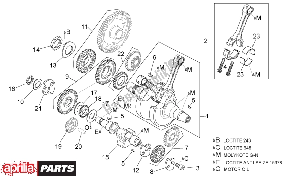 Wszystkie części do Crankshaft I Aprilia RSV Mille 9 1000 1998 - 1999