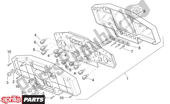 Tutte le parti per il Pannello Di Controllo del Aprilia RSV Mille 9 1000 1998 - 1999