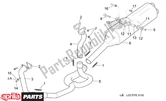 Alle Teile für das Exhaust Pipe des Aprilia RSV Mille 9 1000 1998 - 1999