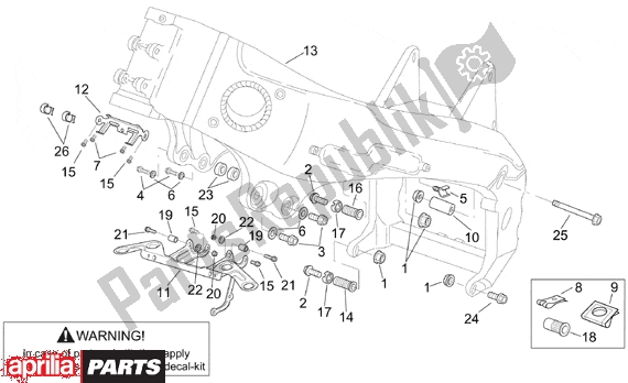 Alle onderdelen voor de Frame Ii van de Aprilia RSV Mille 9 1000 1998 - 1999