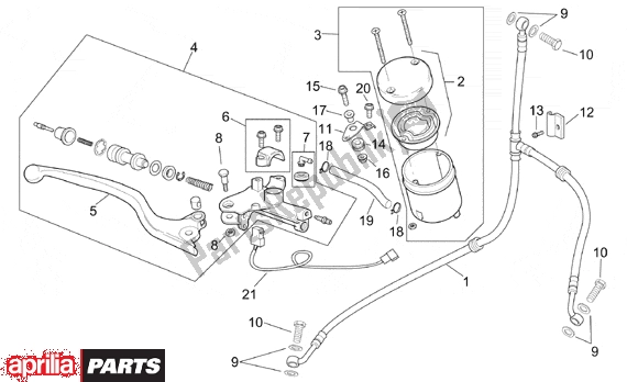 Alle onderdelen voor de Front Brake Pump van de Aprilia RSV Mille 9 1000 1998 - 1999