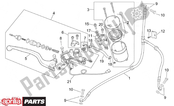 Wszystkie części do Front Brake Pump Aprilia RSV Mille 9 1000 1998 - 1999