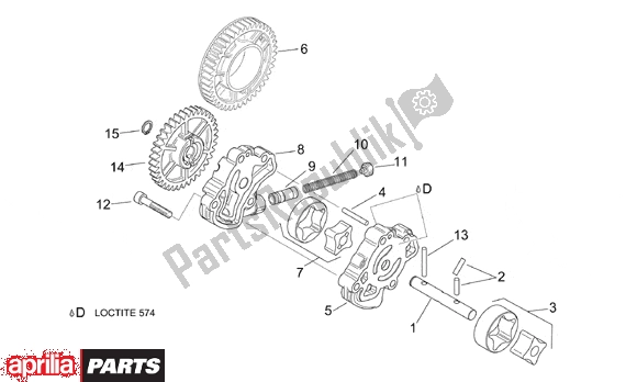 Tutte le parti per il Oil Pump del Aprilia RSV Mille 9 1000 1998 - 1999