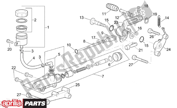 Wszystkie części do Rear Brake Pump Aprilia RSV Mille 9 1000 1998 - 1999