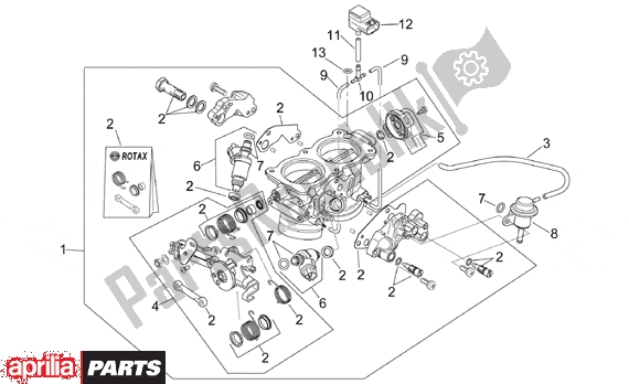 Tutte le parti per il Throttle Body del Aprilia RSV Mille 9 1000 1998 - 1999