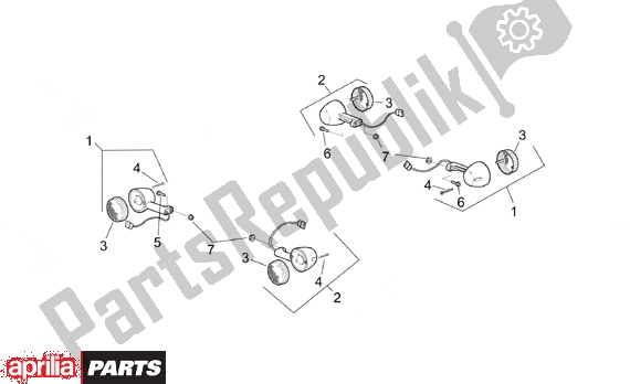 Todas as partes de Turn Indicators do Aprilia RSV Mille 9 1000 1998 - 1999