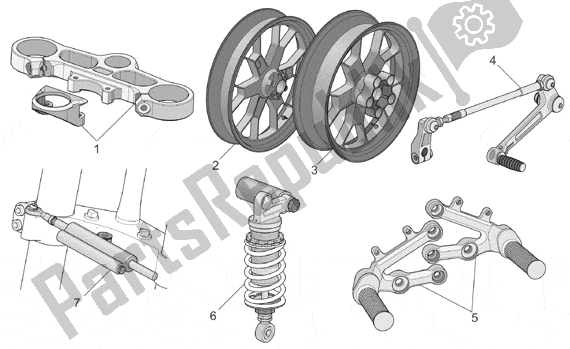 Todas las partes para Acc Cyclistic Components de Aprilia RSV Mille R Factory Dream 397 1000 2004 - 2006