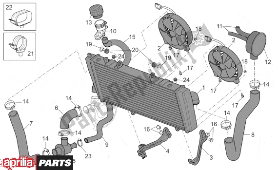 Toutes les pièces pour le Cooling System du Aprilia RSV Mille R Factory Dream 397 1000 2004 - 2006