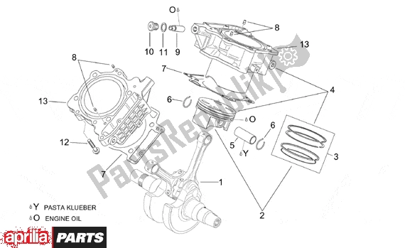 Alle onderdelen voor de Crankshaft Ii van de Aprilia RSV Mille R Factory Dream 397 1000 2004 - 2006