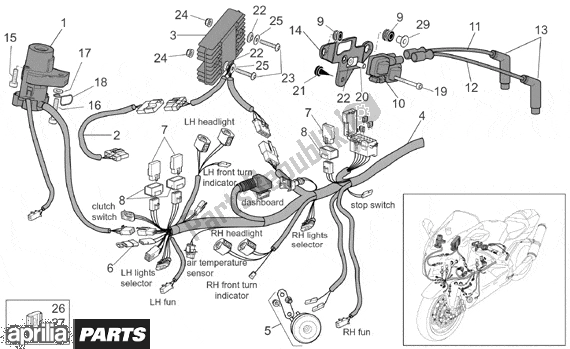 Alle Teile für das Electrical System I des Aprilia RSV Mille R Factory Dream 397 1000 2004 - 2006