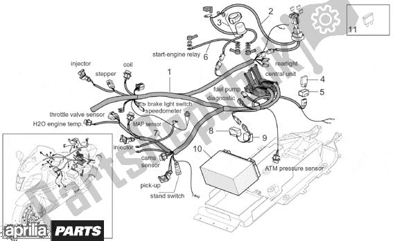 Toutes les pièces pour le Electrical System Ii du Aprilia RSV Mille R Factory Dream 397 1000 2004 - 2006