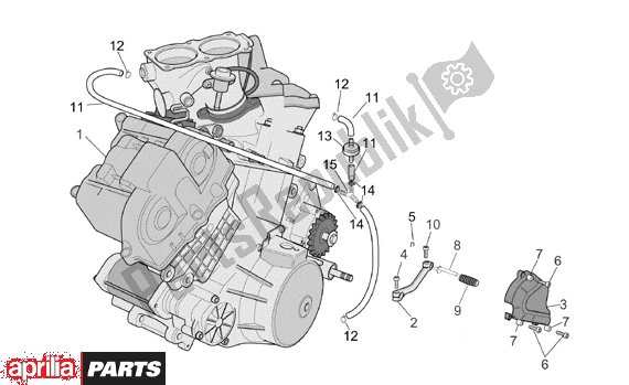 All parts for the Engine of the Aprilia RSV Mille R Factory Dream 397 1000 2004 - 2006