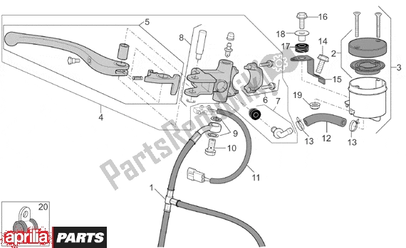 Tutte le parti per il Front Brake Pump del Aprilia RSV Mille R Factory Dream 397 1000 2004 - 2006