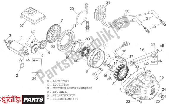 Wszystkie części do Ignition Unit Aprilia RSV Mille R Factory Dream 397 1000 2004 - 2006