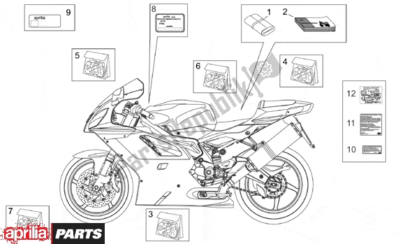 Toutes les pièces pour le Plate Set Decal Op Handbooks du Aprilia RSV Mille R Factory Dream 397 1000 2004 - 2006