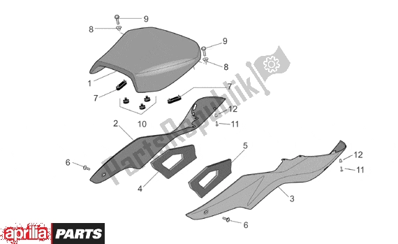 All parts for the Saddle of the Aprilia RSV Mille R Factory Dream 397 1000 2004 - 2006