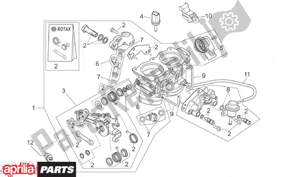 Wszystkie części do Throttle Body Aprilia RSV Mille R Factory Dream 397 1000 2004 - 2006