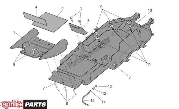 Alle onderdelen voor de Undersaddle van de Aprilia RSV Mille R Factory Dream 397 1000 2004 - 2006