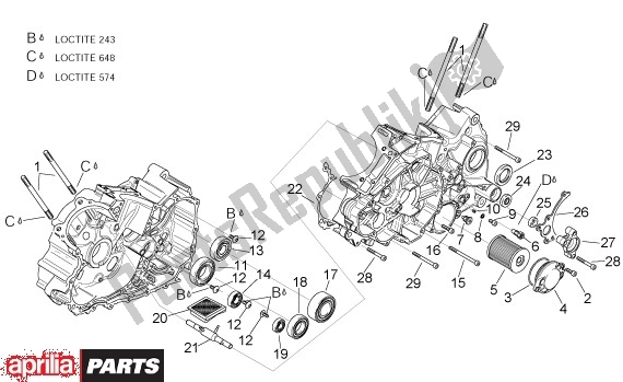 All parts for the Behuizing Ii of the Aprilia RSV Tuono R 395 1000 2002 - 2005