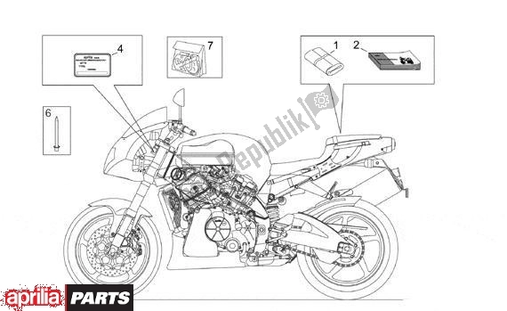 All parts for the Decors of the Aprilia RSV Tuono R 395 1000 2002 - 2005