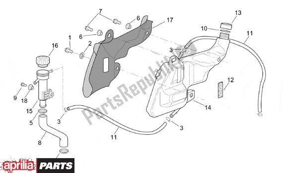 All parts for the Expansion Tank of the Aprilia RSV Tuono R 395 1000 2002 - 2005