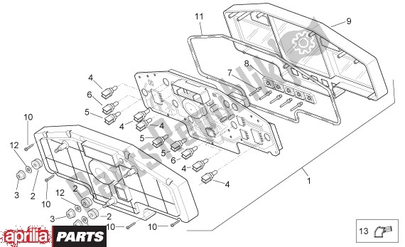 Toutes les pièces pour le Tableau De Bord du Aprilia RSV Tuono R 395 1000 2002 - 2005