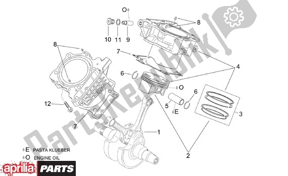All parts for the Crankshaft Ii of the Aprilia RSV Tuono R 395 1000 2002 - 2005