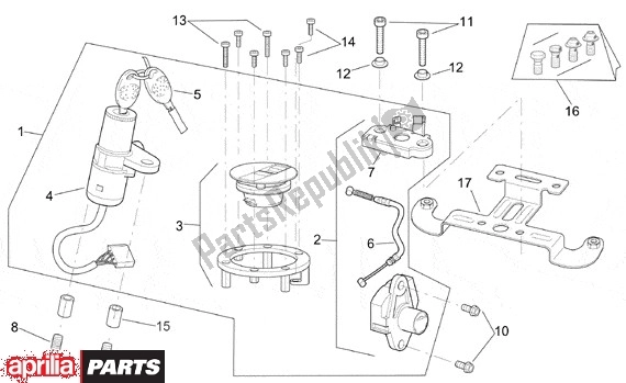 Tutte le parti per il Slotset del Aprilia RSV Tuono R 395 1000 2002 - 2005