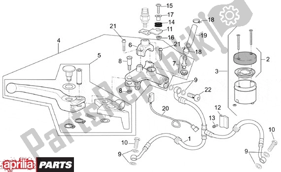 Todas las partes para Voorwielrempomp de Aprilia RSV Tuono R 395 1000 2002 - 2005