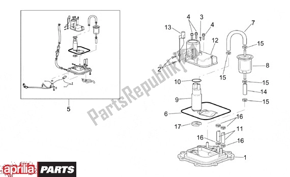 Tutte le parti per il Pompa Del Carburante I del Aprilia RSV Mille SP 391 1000 1999 - 2000