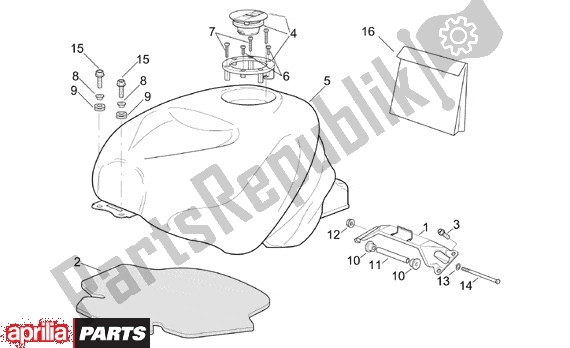 Alle Teile für das Kraftstofftanksitz des Aprilia RSV Mille SP 391 1000 1999 - 2000