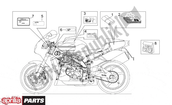 All parts for the Decors of the Aprilia RSV Mille SP 391 1000 1999 - 2000