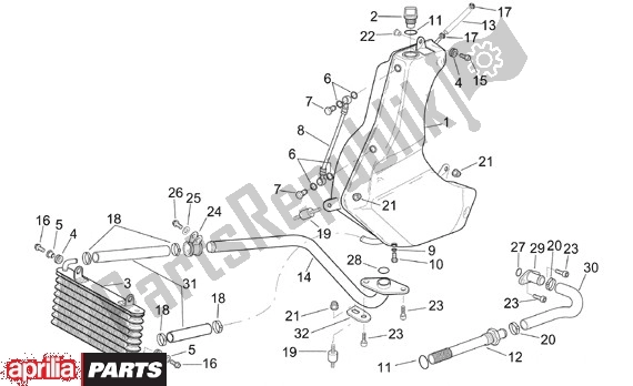 Alle onderdelen voor de Olietank van de Aprilia RSV Mille SP 391 1000 1999 - 2000