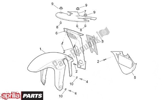 Tutte le parti per il Parafango del Aprilia RSV Mille SP 391 1000 1999 - 2000