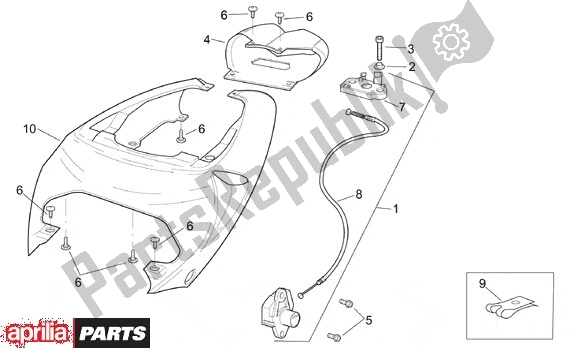 Tutte le parti per il Verkleding Achter del Aprilia RSV Mille SP 391 1000 1999 - 2000