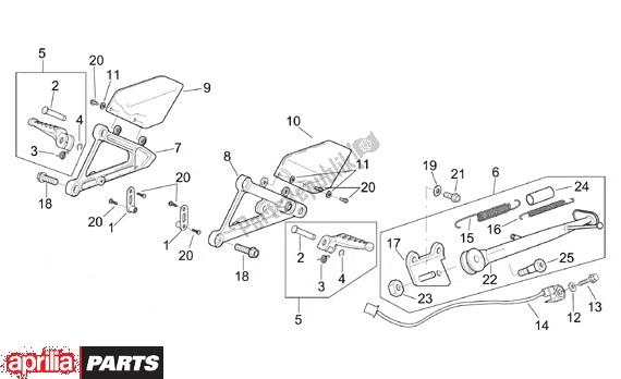 Todas las partes para Soporte Lateral de Aprilia RSV Mille SP 391 1000 1999 - 2000