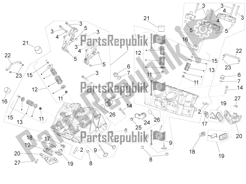 All parts for the Cylinder Head - Valves of the Aprilia RSV4 Racing Factory ABS 1000 2016