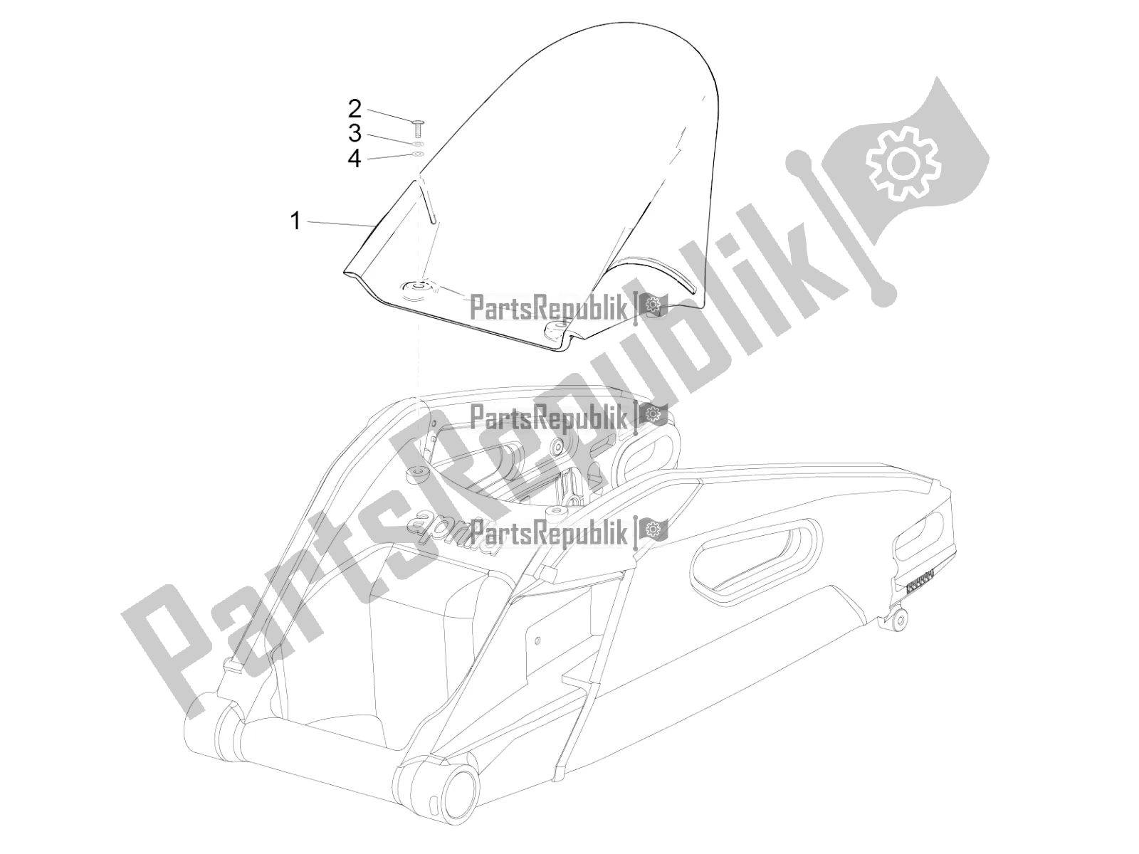 Todas as partes de Guarda-lamas Traseiro do Aprilia RSV4 Racing Factory ABS 1000 2016