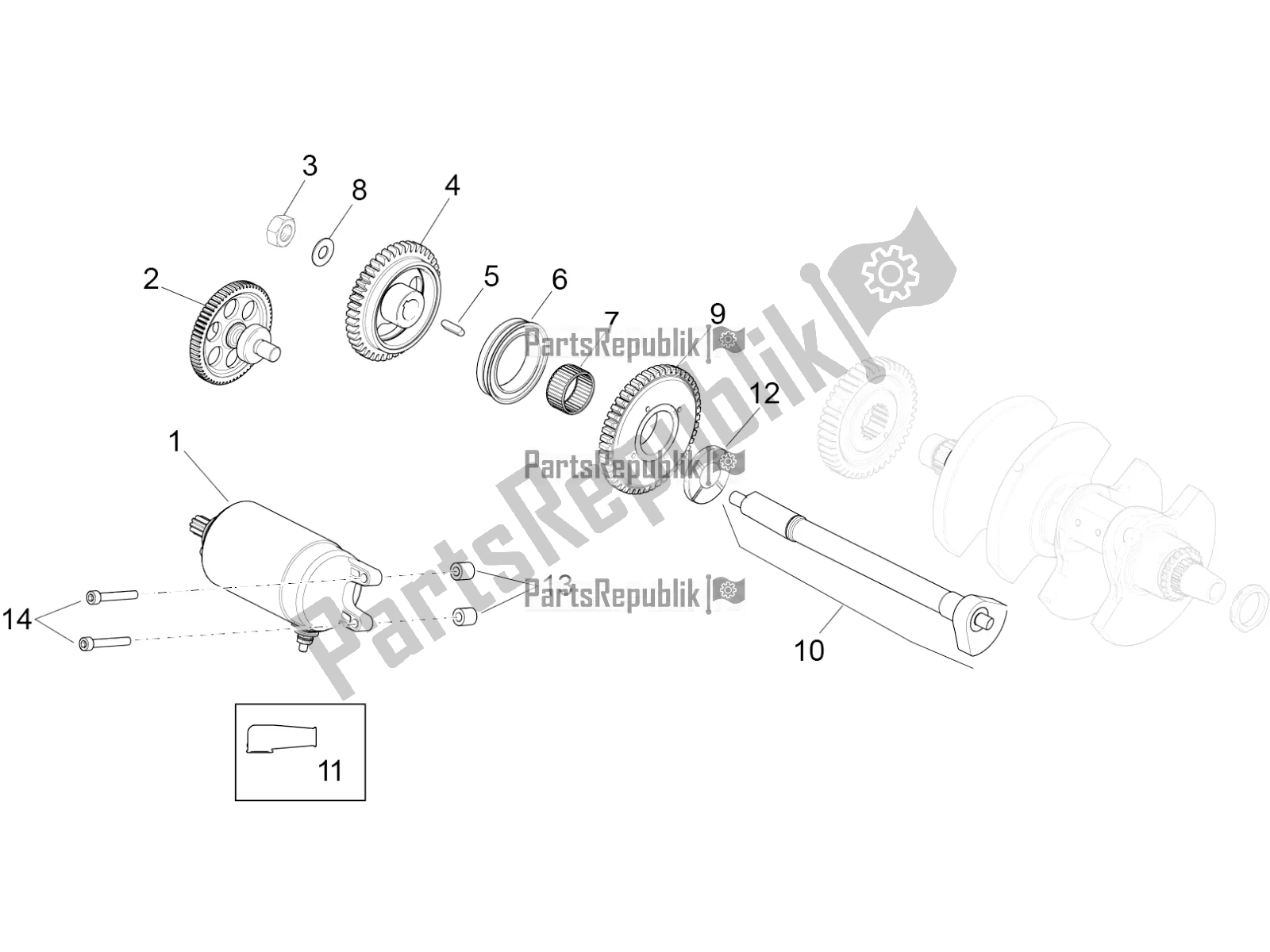 Todas las partes para Arranque / Arranque Eléctrico de Aprilia RSV4 Racing Factory ABS 1000 2016