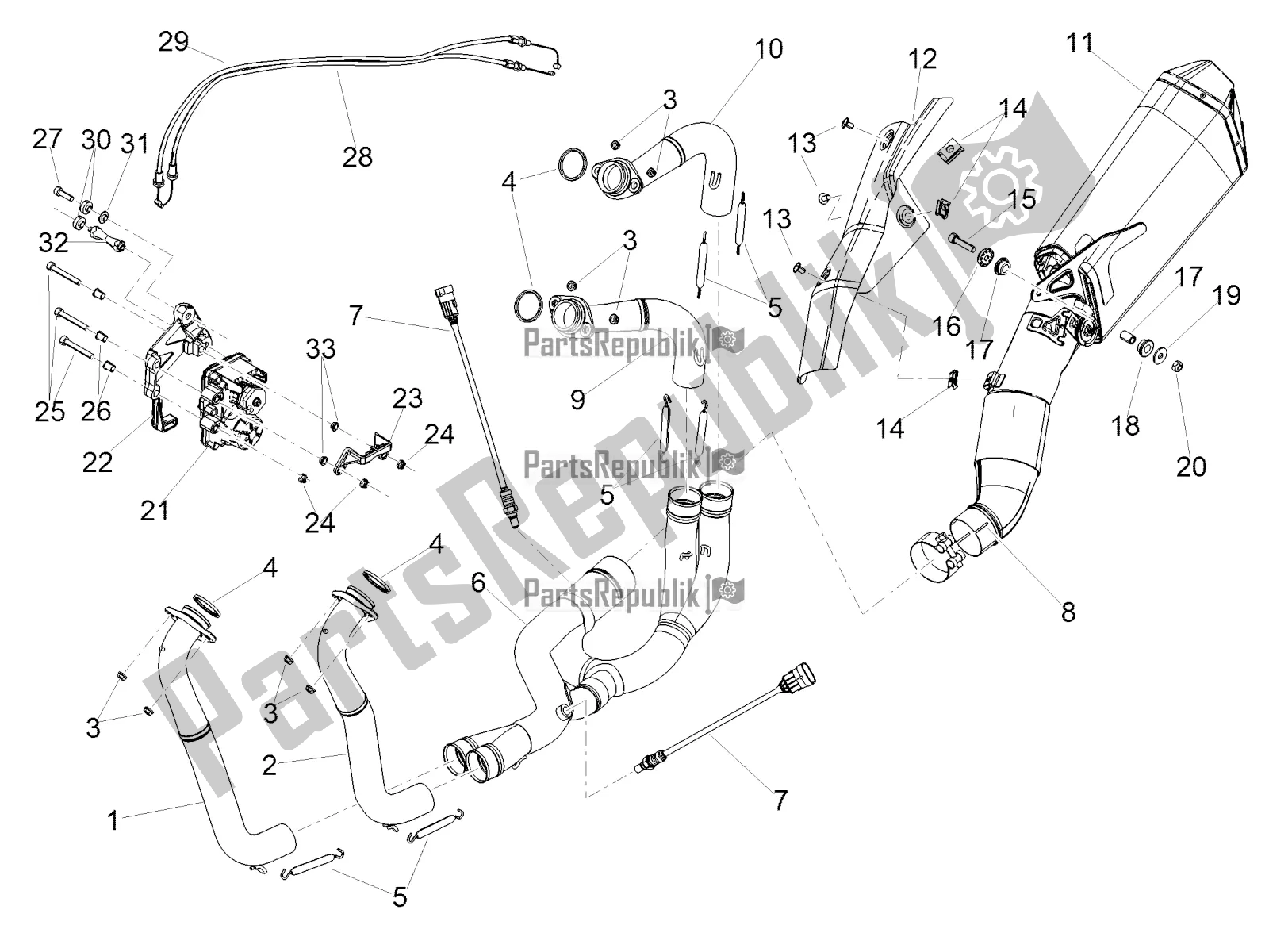 Todas las partes para Tubo De Escape de Aprilia RSV4 Racing Factory ABS 1000 2017