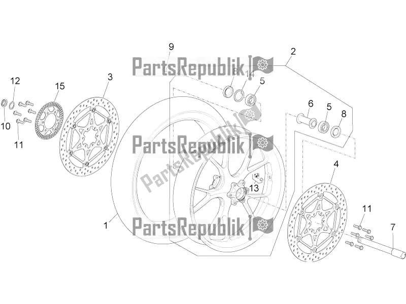 All parts for the Front Wheel of the Aprilia RSV4 Racing Factory ABS 1000 2017