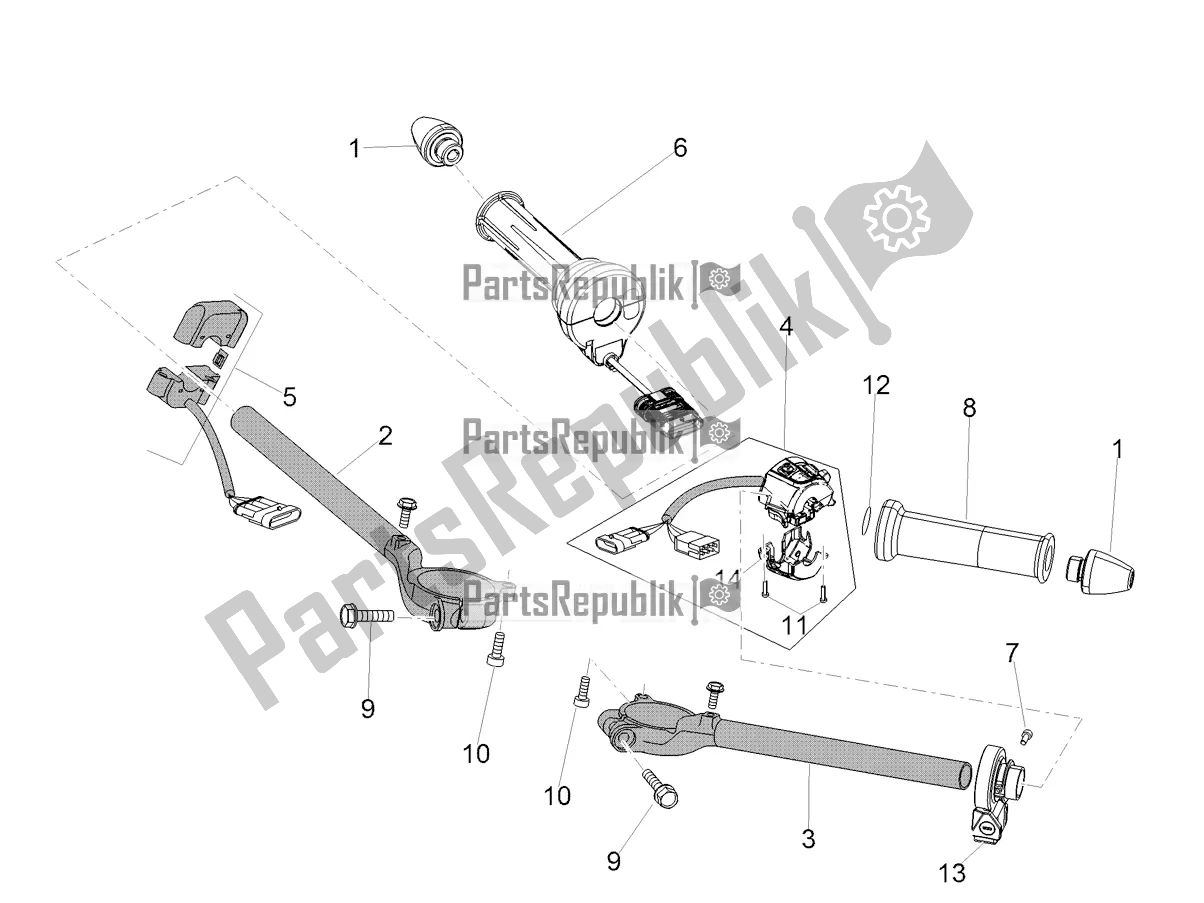 All parts for the Handlebar - Controls of the Aprilia RSV4 Racing Factory ABS 1000 2017