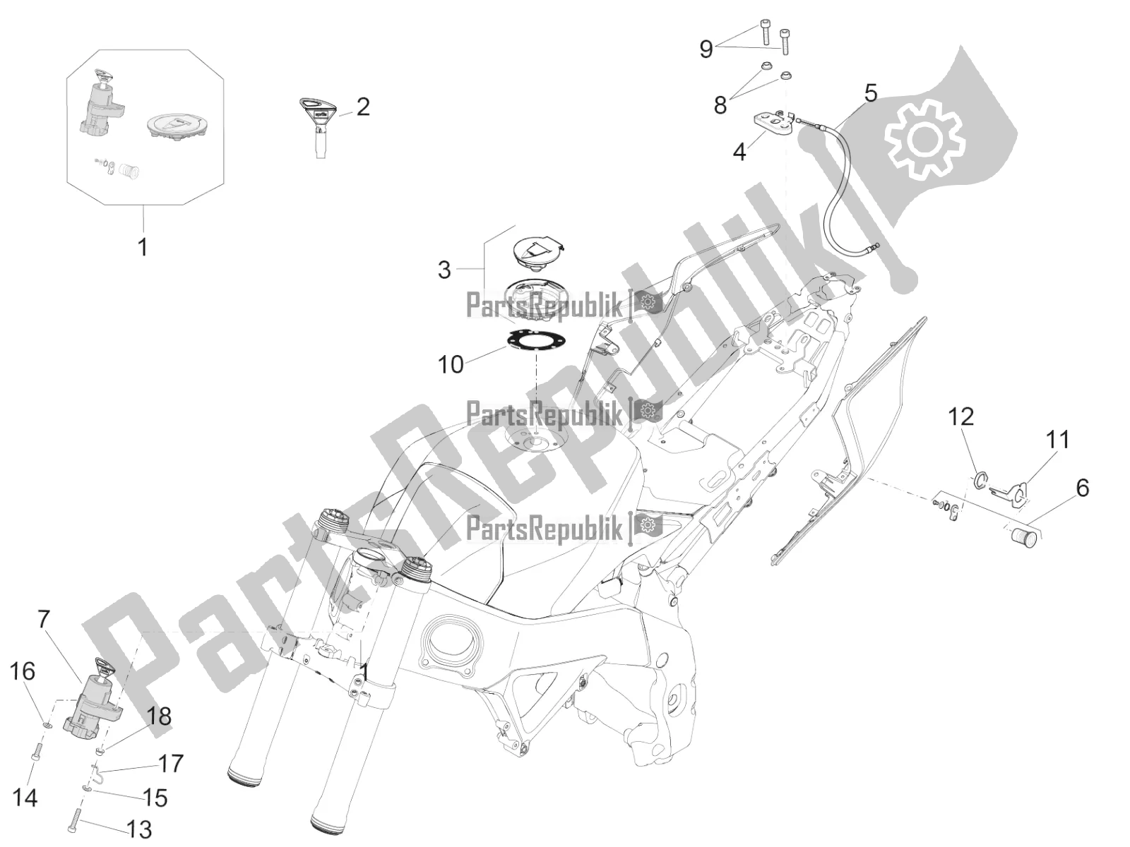 All parts for the Locks of the Aprilia RSV4 Racing Factory ABS 1000 2017