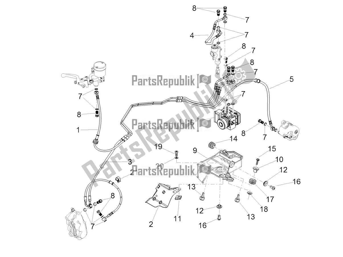 Toutes les pièces pour le Système De Freinage Abs du Aprilia RSV4 Racing Factory ABS 1000 2018